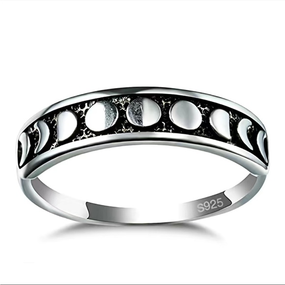 NIB✨ Sterling Silver 925 Moon Phases Boho Ring size 8 - Picture 5 of 15